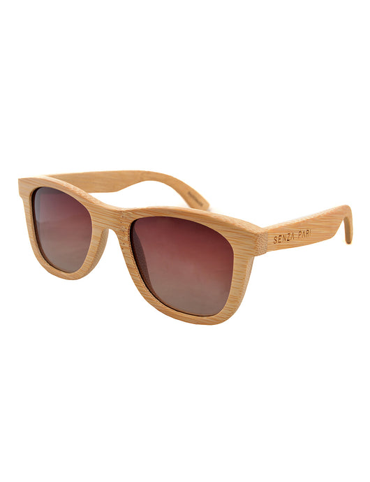 Handmade Bamboo Sunglasses with Gradient Brown lens