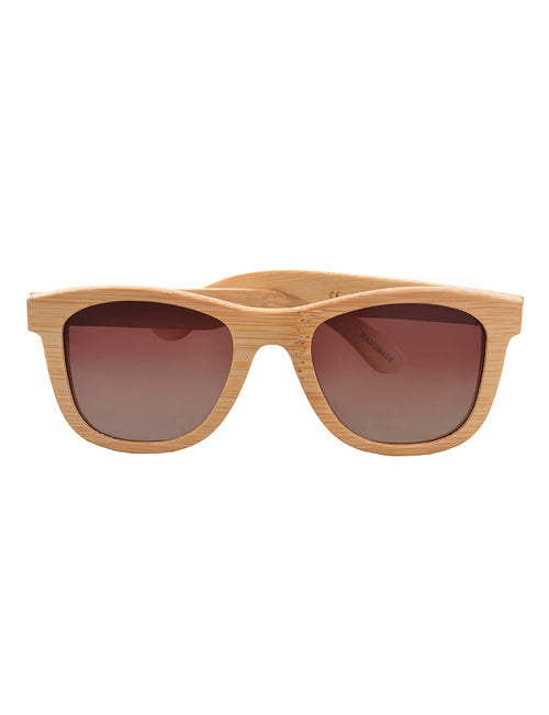 Óculos de Sol Artesanais em Bambu com Lentes Castanhas Degradé