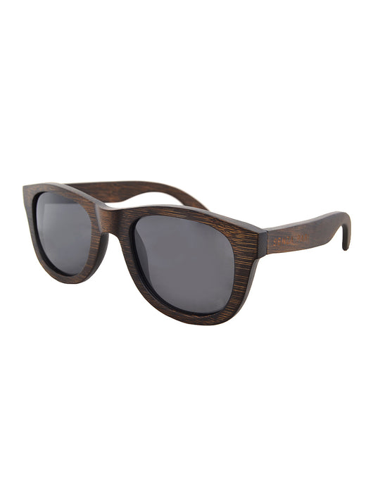 Handmade Coffee Bamboo Sunglasses with Smoke lens